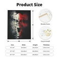 thumbnail image 2 of Sikiie Red And White Screaming Demon Skull Print Canvas Decorative Hanging Painting, Anti-shrinkage Hanging Frame, Suitable for Home, Office Wall Decorations, 2 of 6