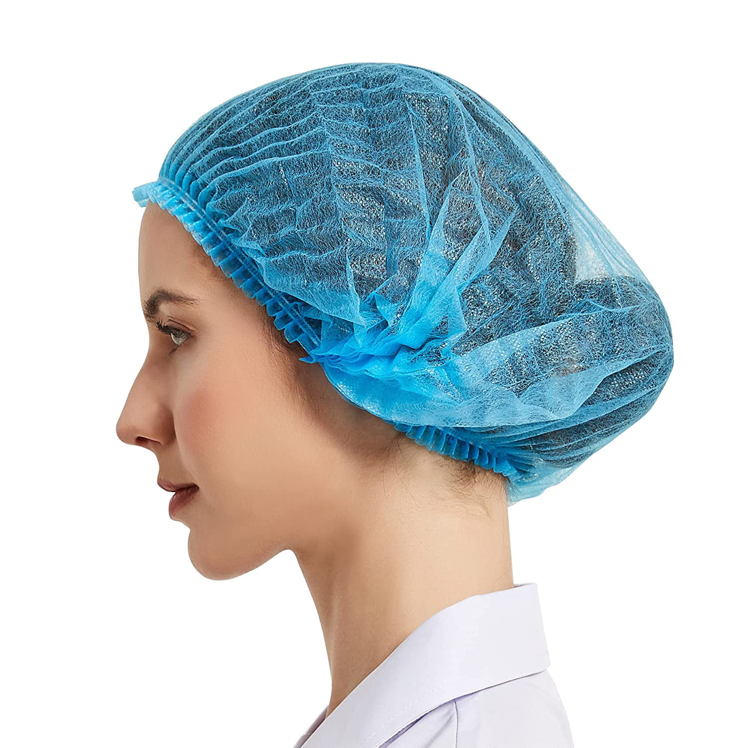 Hair Net ProtectX Disposable Bouffant White 500 pack Caps Hair Head Cover Nets 21”