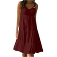 thumbnail image 2 of Viadha Plus Size Formal Dresses for Women Fashion Holiday Summer Solid Color Sleeveless Party Beach Dress, 2 of 6