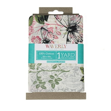 Waverly Inspirations 1 Yard Cut 100% Cotton Prints Fabric, Rose Cranbrry, 44" Wide for Quilting & Sewing