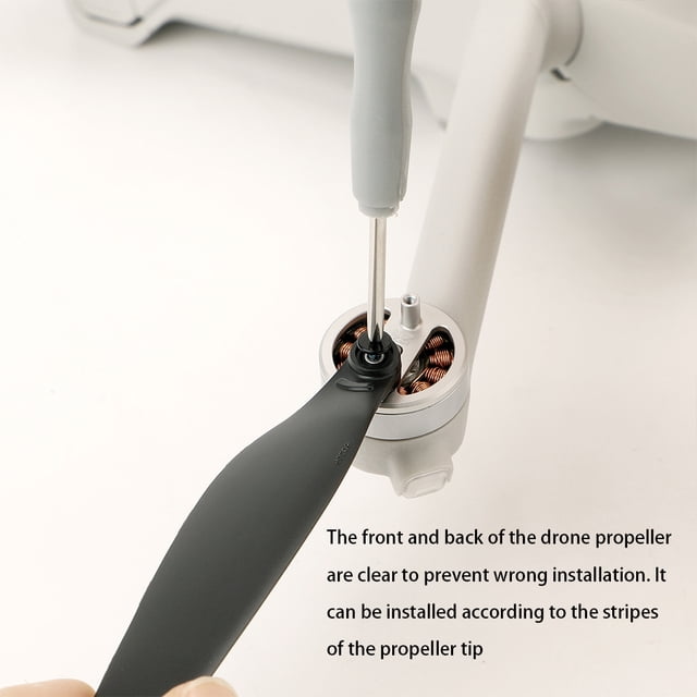 8Pcs Plastic Double Sided Props Wing Fans stable structure; not easy Parts with Screw Screwdriver Replacement for 3 Pro Black Silver