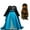 Blue + Wig, variant on KAWELL Princess Blue Costume for Girls Toddler Cosplay Dress Up with Cape Wig Birthday Christmas Party 3-10 T
