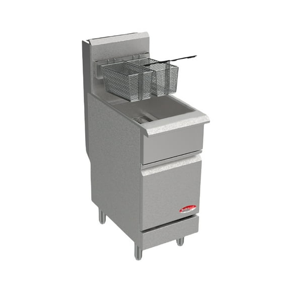 Bakemax BAKEG50 Gas Fryer - (1) 50 lb Vat, Floor Model, Natural Gas
