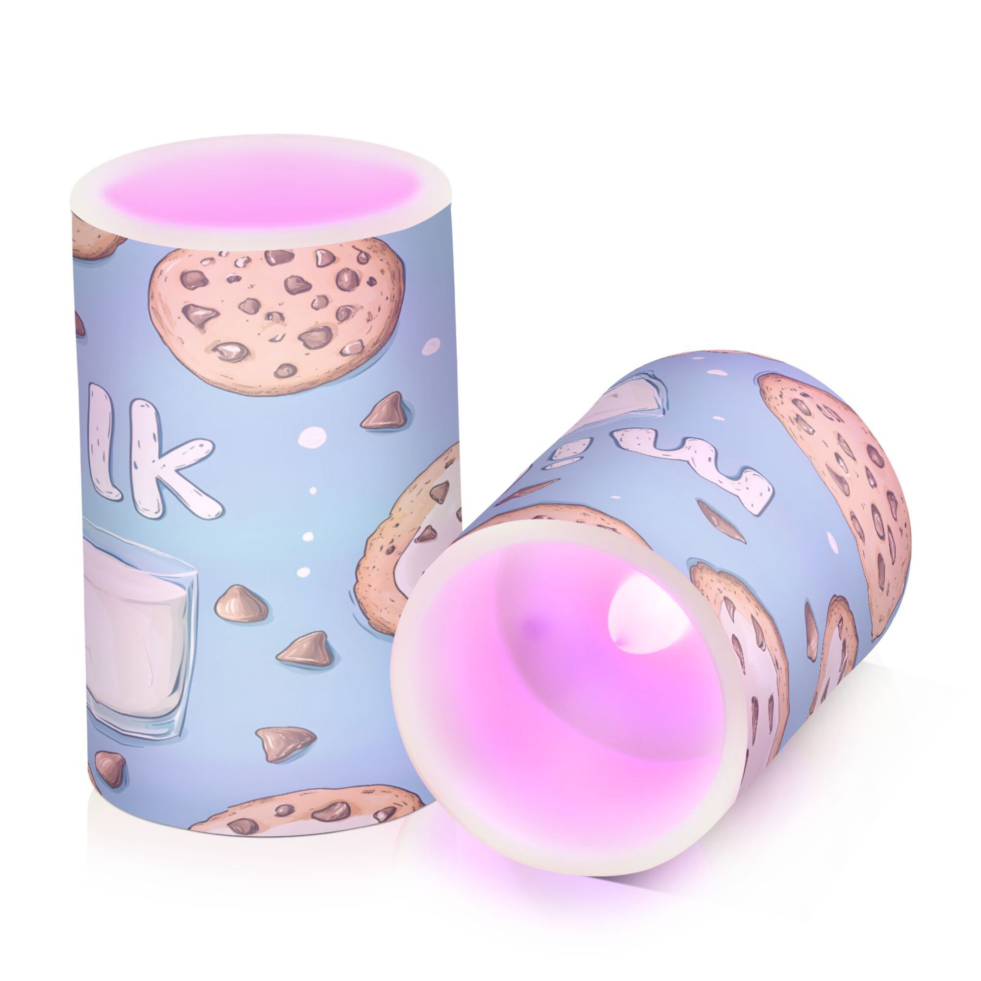 Yayeee Flameless Candles with Remote Flickering Battery Operated Multi Color Changing, Milk and Cookies