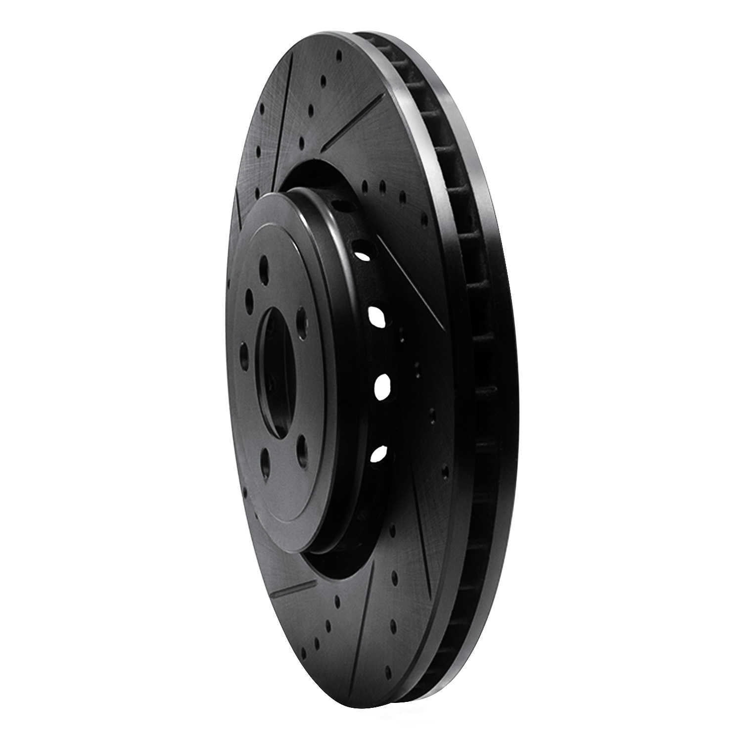 Dynamic Friction Company 633-40035L DFC Brake Rotor - Drilled And Slotted - Black