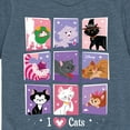 thumbnail image 3 of Disney Classics - Cats & Dogs - Grid Of Assorted Cats - Toddler And Youth Short Sleeve Graphic T-Shirt, 3 of 5