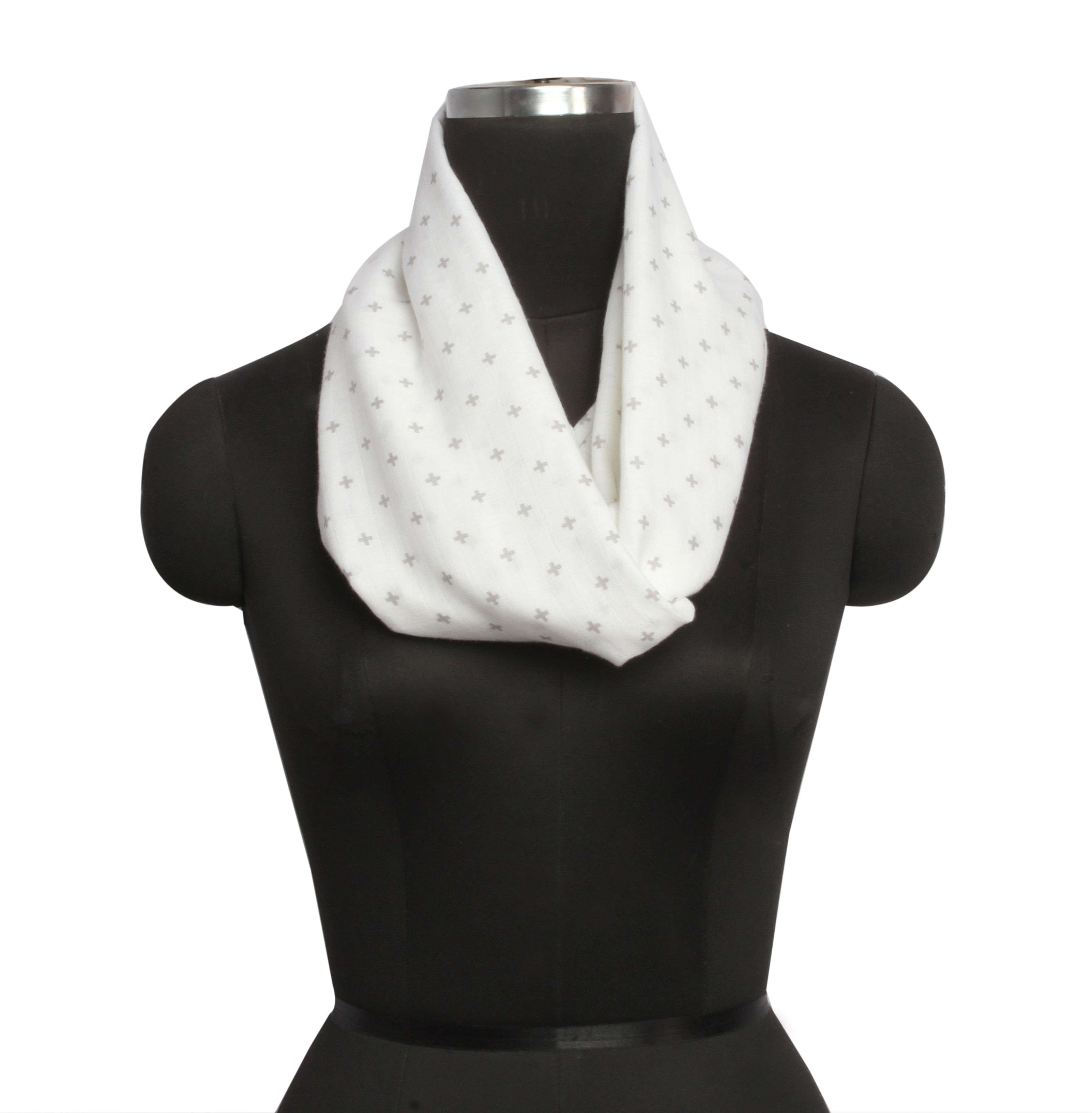 Bacati - Plus Grey Muslin Nursing Scarf