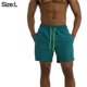 thumbnail image 2 of Pantalones de playa para hombre, pantalones cortos de verano, pantalones de natación de aguas termales, pantalones cuartos, pantalones deportivos casuales de doble tamaño (azul lago), 2 of 6