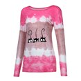 thumbnail image 4 of Hauts d'Été pour Femmes 2023 Tendance T-Shirt à Imprimé Patchwork Col Rond Décontracté Mignon en Liquidation, 4 of 7