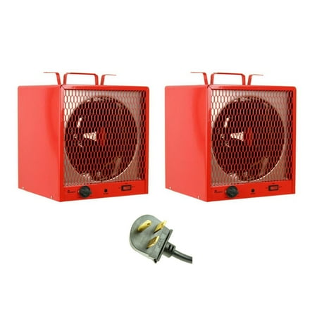 Dr. Infrared Heater 240V 5600W Garage Workshop Portable Space Heater (2 (Best Heater For Garage Workshop)