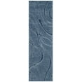 thumbnail image 3 of SAFAVIEH Florida Tamzen Abstract Shag Runner Rug, Light Blue/Blue, 2'3" x 7', 3 of 6