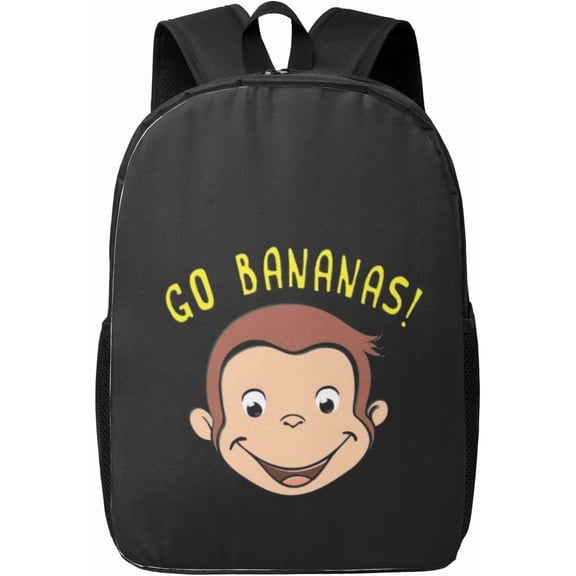 Curious George Backpack Laptop Backpack For Women 3d Printing Large Capacity Casual Daypack