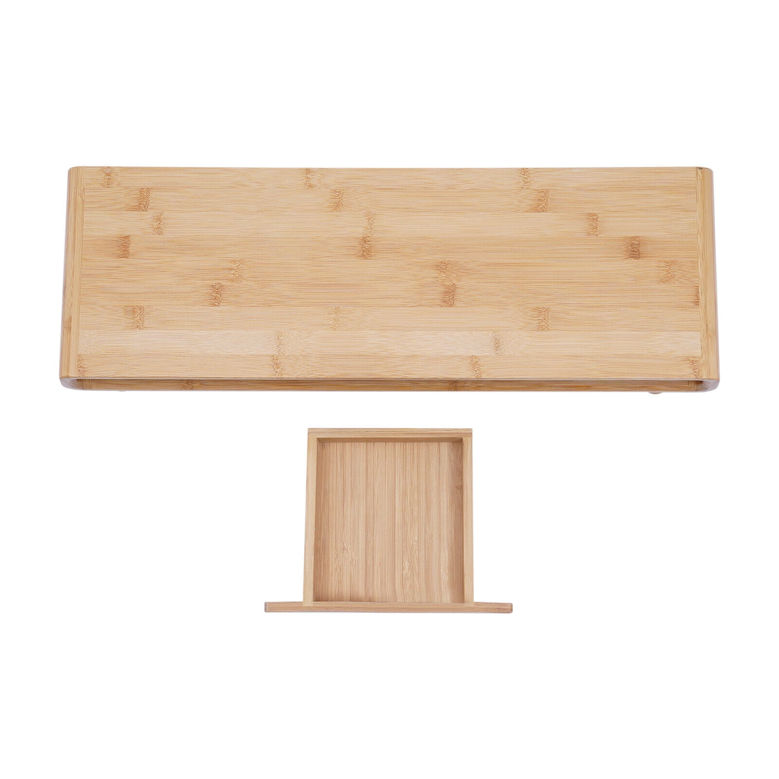 24in Bamboo Computer Laptop Monitor Stand Office Desktop Riser Organizer Rack