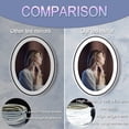 thumbnail image 3 of 30" x 20" Oval LED Black Vanity Mirror for Bathroom Wall Black Oval Lighted Vanity Smart Mirror Anti Fog LED Bedroom Mirror with Lights 3 Color Illuminated Dimmable Makeup Wall Mount, 3 of 7