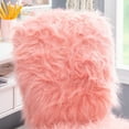 thumbnail image 3 of Linon Wilaford Task Chair with Adjustable Height & Swivel, 275 lb. Capacity, Vibrant Pink Faux Fur, 3 of 14