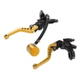 thumbnail image 2 of Motorcycle Lever, 1 Pair Aluminium Alloy Rustproof Nonfading Strong Brake   Lever Comfortable Feel  For 22mm/0.87in Handlebar Gold, 2 of 8
