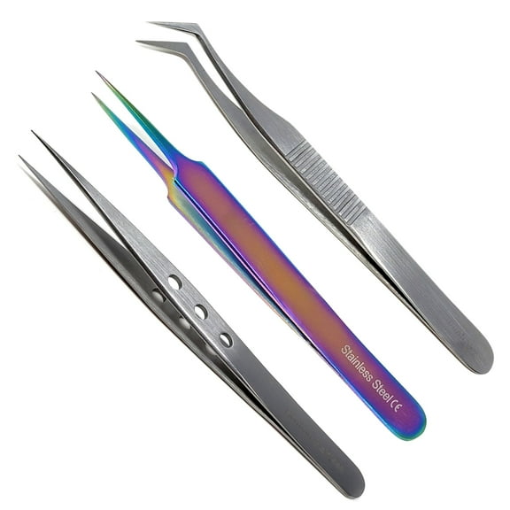 A2ZSCILAB Beauty Personal Care Multipurpose Hair Grooming Makeup Tool Tweezers Set, 3 Pieces