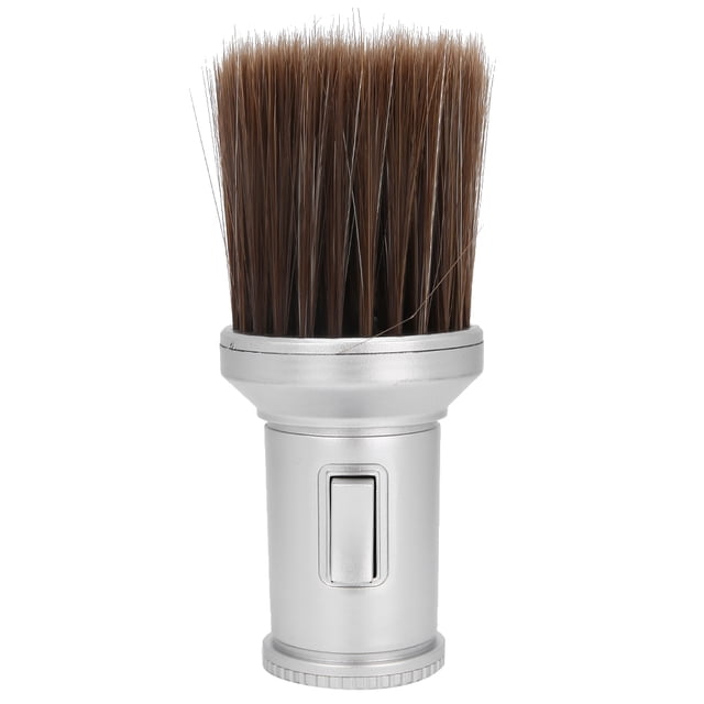 Cepillo multifuncional para barrer cabello roto, cepillo para el cuello, cepillo para afeitar barba para barbería, plateado