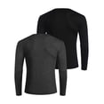 thumbnail image 5 of COOFANDY Men's 2 Pack Henley Shirts Long Sleeve Slim Fit Casual T-Shirt Lightweight Button Soild Basic Tees, 5 of 10