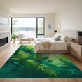 thumbnail image 3 of ODIKA 8'x10' Machine Washable Non-Slip Area Rug, Rainforest Frond Accent High Traffic Rug with Pad, Green, 896819, 3 of 8