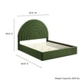 thumbnail image 4 of Platform Bed Frame, Full, Green, Velvet, Hotel Bedroom, Modern Contemporary, HB38104, 4 of 9
