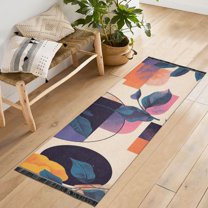 Yayeee Hallway Runner Rug 2'x6' Non Slip Machine Washable with Rubber Backing, Flowers Pattern Style