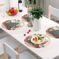 thumbnail image 6 of GZHJMY Merry Christmas Placemats 1Pcs,Holidays PVC Weave Place Mats Table Mats Non-Slip Easy to Clean for Home Kitchen BBQ Party Table Decor,15.4", 6 of 7
