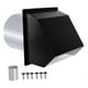 thumbnail image 5 of Cubierta de ventilación de secadora, acero recubierto de aluminio, aleta de ventilación de escape exterior, tapa sellada de pared 6 pulgadas Negro, 5 of 9