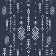 thumbnail image 2 of 3S Brother's Kitchen Valance BOHO Printed Set of 3 Hanging Rod Pocket & Back Tab Window Décor Valances Tiers Café Curtains -Made in Turkey 0032( Navy Blue 50"x14" Valance - 2 Tiers 24"x36"), 2 of 4