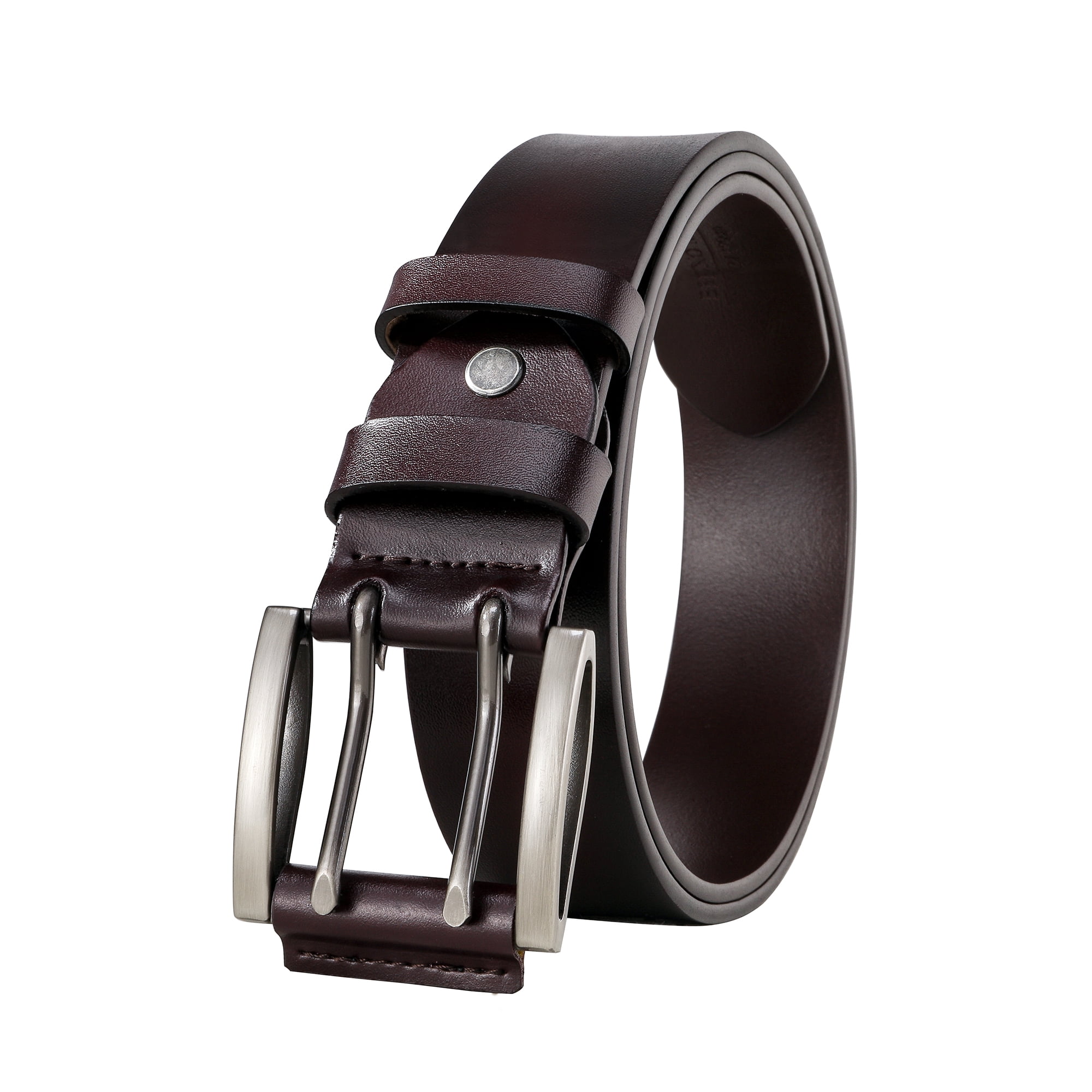 Bruno Marc Men’s Genuine Leather Casual Dress Belt Classic Jean Belt with Single Prong Buckle for Business and Work 