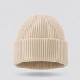thumbnail image 2 of Lumtrix Knit Beanie for Men Women Cuffed Rib Warm Winter Hat Skull Caps Soft Classic Solid Color Daily Cap Unisex Beige One Size, 2 of 4