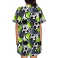 thumbnail image 3 of Lsque Football Women's Short-Sleeved Pajama Set - 2 Piece Soft and Lightweight Sleepwear Set-Large, 3 of 9