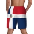 thumbnail image 2 of Men's 2 in 1 Swim Trunks with Compression Liner Flag Of The Dominican Republic Quick Dry Beach Shorts, 2 of 6