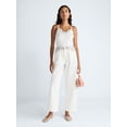 thumbnail image 2 of Scoop Women's and Women's Plus Mid-Rise Colorblock Wide Leg Jeans, Available in Short, Reg, and Long, Sizes 0-26W, 2 of 6