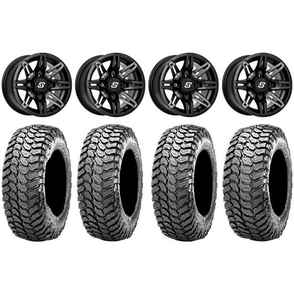 Sedona Rukus 14" Wheels Black  30mm 32" Liberty Tires Polaris RZR XP 1000 / PRO XP / Ranger XP 900/1000