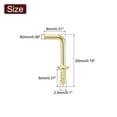 thumbnail image 2 of Uxcell 150 Pack L Shape Hooks, 1/2 Inch Right Angle Screw Hooks for Hanging, Gold, 2 of 7