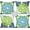 Green, variant on Yellow Blue Flower Pillow Covers 18x18 Inch Set of 4 White Blue Colored Throw Pillows Outdoor Waterproof Decor for Living Room Sofa Patio Funiture Garden Floral Linen Cushion Case 008A