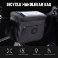 thumbnail image 2 of Labymos Bicycle Handlebar Bag Large Capacity Reflective Stripe Double Zipper Touch Screen Bike Front Frame Bag, 2 of 7
