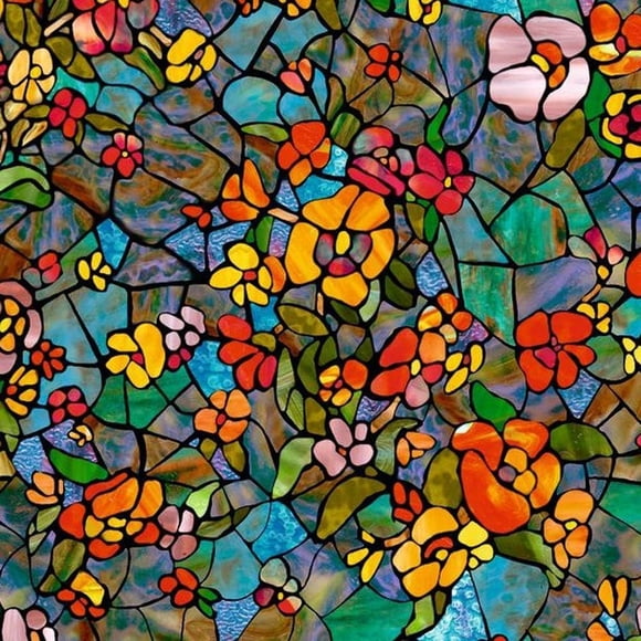 d-c-fix Self-Adhesive Privacy Glass Window Film, Venetian Garden, 17.71" x 78" Roll, 346-0431
