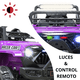 thumbnail image 2 of Camioneta Montable Eléctrica 4x4 para Niños Bluetooth Control Remoto Luces Led Batería 12V Soporta hasta 30 kg - Morado, 2 of 8