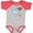 Baseball Heather and Red, variant on Inktastic Teacher Shark with School of Fish Boys or Girls Baby Bodysuit