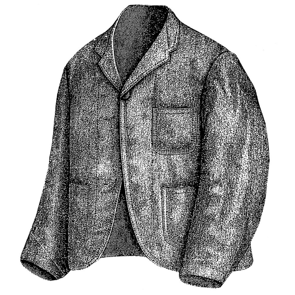 Sewing Pattern 1870 Gray Smoking Jacket Pattern