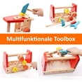 thumbnail image 4 of Tool Box Children Wood 16 Pcs. With Accessories Craftsman Set For Children From 18 Months, 4 of 6
