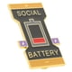 thumbnail image 5 of BRIGHTFUFU Broche de fiesta Social Social Battery Symbol Social Battery Slider Pin Vestido Broche Accesorio, 5 of 7