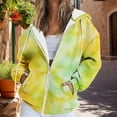 thumbnail image 2 of YEJIMAN Sweatshirt for Women Spring And Autumn Winter Printed Fashion Tie Dye Pattern Hooded Sports Shirt Sleeve Pocket Jacket Loose Zip Up Hoodie, 2 of 7