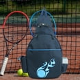 thumbnail image 3 of Mochila de tenis kusrkot Mochila de tenis portátil Azul oscuro, 3 of 8