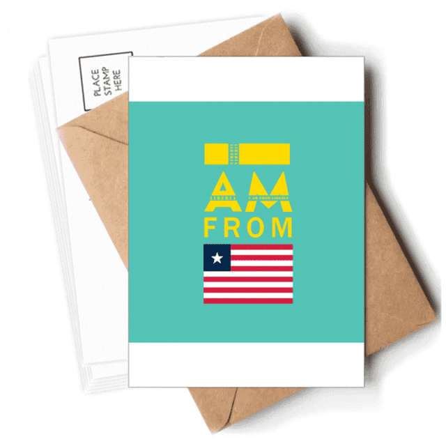 I Am From Liberia Art Deco Fashion Postcards Envelopes Blank Note Cards Mailing