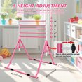 thumbnail image 6 of XHYHWYD Gymnastics Bar Foldable Adjustable Height for Kids with Rings Pink, 6 of 8
