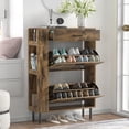 thumbnail image 2 of Shoe Cabinet Storage with Flip Drawers  Freestanding Shoe Organizer with Metal Legs for Entryway  Narrow Shoe Rack Cabinet  Hidden Shoe Cabinet for Hallway/Entryway/Living Room, 2 of 2