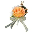 thumbnail image 2 of Ramo de flores para boda, ramo de flores, regalo de San Valentín, broche para novio Naranja, 2 of 7